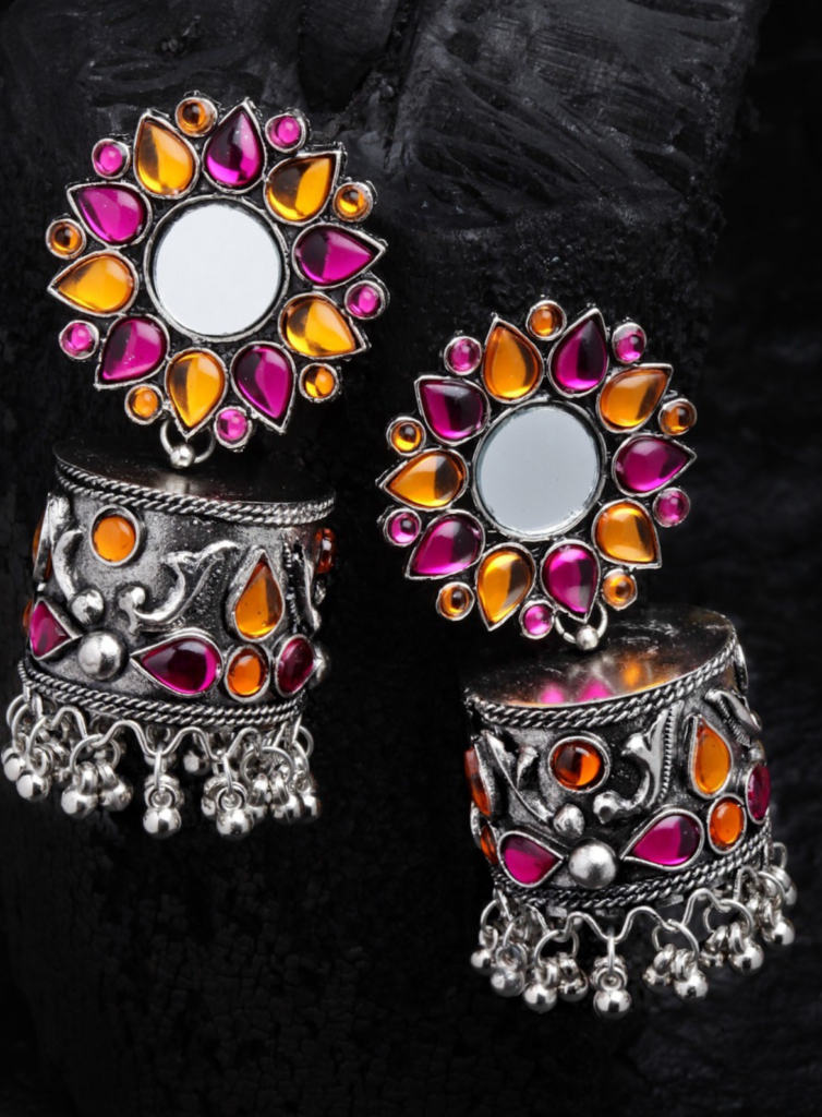Women’s Silver Oxidised Jewellery for Navratri